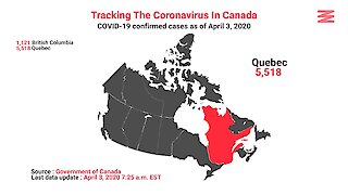 COVID 19 Confirmed Cases In Canada As Of April 3rd