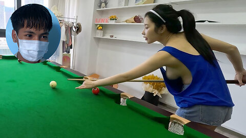 Watch Pink Beibei's Stunning Solo Billiards Performance - Beauty Meets Skill! Ep2