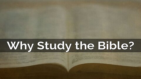 "Live" "Why and How to Study the Bible" Pastor Greg Blanc