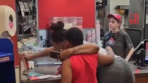 Black Woman Goes Bonkers With A Violent Tirade At Wendy's In Front Of Her Kid