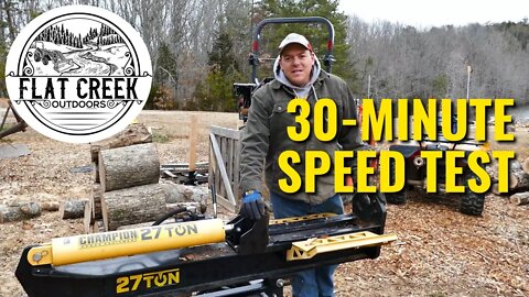 Champion 27-Ton Log Splitter 30 Minute Speed Test