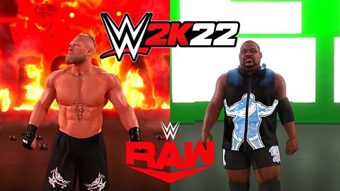 WWE 2K22 Brock Lesnar Vs. Keith Lee (WWE Raw) PC Gameplay!