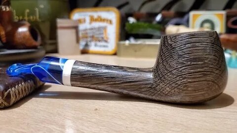 LCS Briars pipe 615 morta Apple lovat, sterling silver band