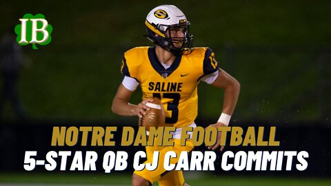 Elite QB CJ Carr Commits To Notre Dame!