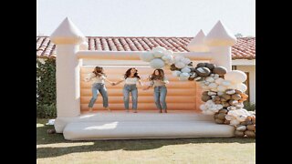 BOUNCE HOUSE FOR ADULTS! You can rent white and pink bounce houses in Arizona - ABC15 Digital