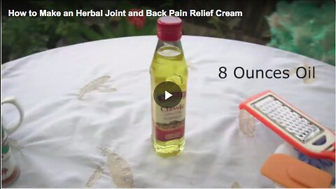 Learn how to make a hot pepper cream for joint and back pains