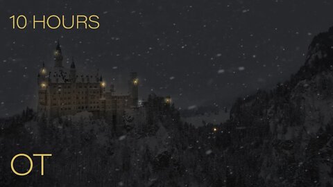 Fantasy Blizzard at Castle Neuschwanstein | Howling Wind & Blowing Snow | Relax | Study | Sleep