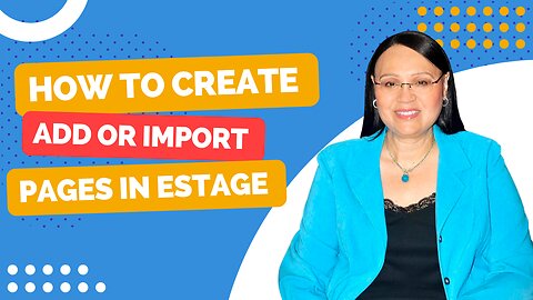 Estage - How to create, add or import pages in Estage