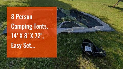 8 Person Camping Tents, 14’ X 8’ X 72'', Easy Set Up,Waterproof Family Tent for Outdoors & Trav...