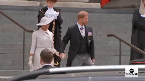 Harry & Meghan didn't attend jubilee Thanksgiving reception after this reaction at St Paul's service