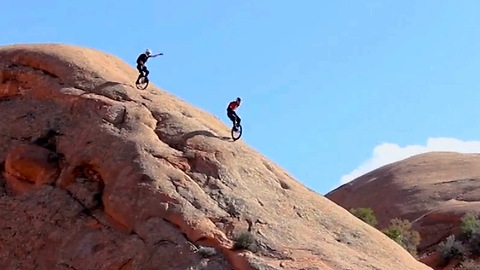 Daredevils Seek Thrills Riding Unicycles Down Mountains