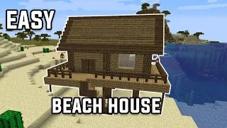 How to make an EASY Beach House in minecraft