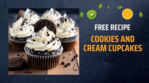 Free Cookies and Cream Cupcakes Recipe 🍪🧁Free Ebooks +Healing Frequency🎵