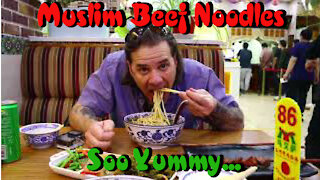 Muslim Noodle restaurant in Beijing, China. Yummy beef noodle