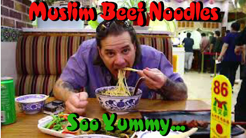 Muslim Noodle restaurant in Beijing, China. Yummy beef noodle