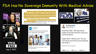 FDA Has No Sovereign Immunity With Medical Advise