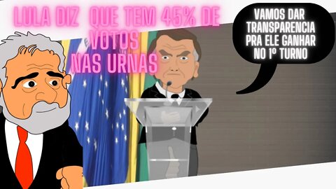 Se Lula tem 45% dos votos, vamos dar transparência pra ele ganhar