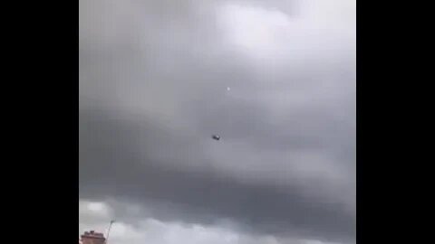 Storm Eunice Blows Wheelie Bin Wheelie High In The Sky