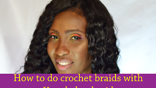 How to do Simple crochet braid using kanekalon hair
