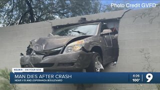 Man who crashed into concrete wall off I-19 passes away