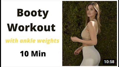 10 MIN BOOTY WORKOUT with ankle weights