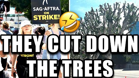 Hollywood Studios CUT trees down to fry the SAG AND WGA protesters 🤣 #writersstrike #sagstrike