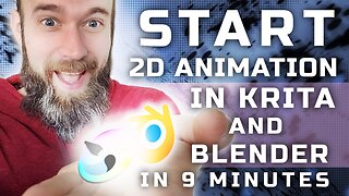 Start 2D Animation in Krita and Blender in 9 Minutes