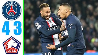 PSG VS Lille LOSC 4-3 All Gaols & highlights 2023 Messi Goal