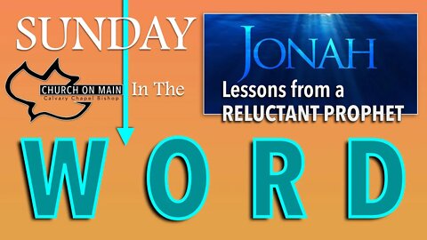 JONAH - Pt. 2 Jonah 1:4 6 Stubborn Prophet