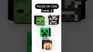 MINECRAFT: PAUSE NA HORA CERTA!!! FACIL OU DIFICIL? #shorts