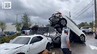 Florida Tornado Leaves Cars on Top of One Another