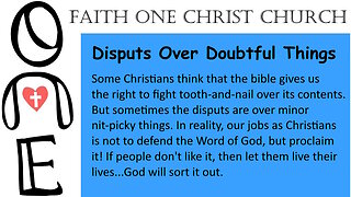 Disputes Over Doubtful Things