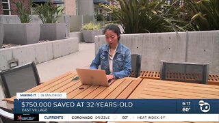 San Diego woman saves $750K at age 32