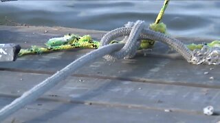 The Bokeelia Fishing Pier gate has been found underwater by a local diver and is getting ready for restoration