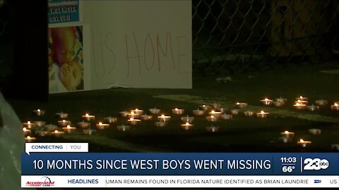 Vigil held marking 10 months since the West brothers went missing