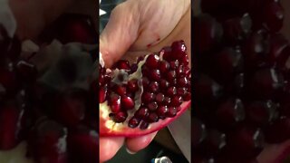 The CRACK of our first Pomegranate! 👀😋❤️ #shorts #viral #trending #tiktok #garden #health