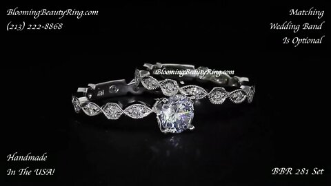 BBR 281 Set 0.65 ctw. Diamond Engagement Ring Set Handmade In The USA