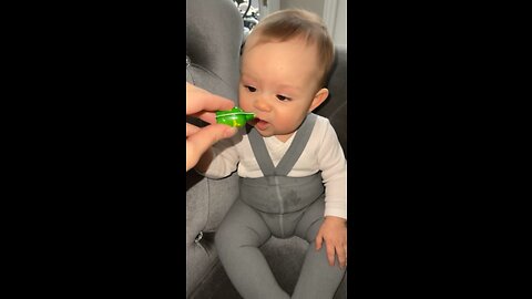 Baby’s reaction to lime