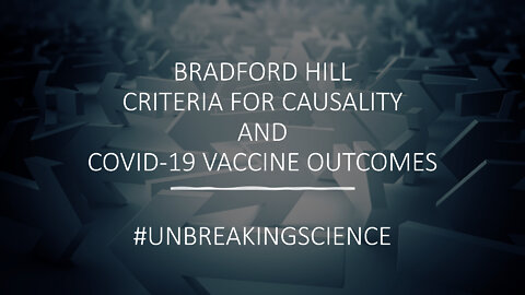 Bradford Hill Criteria for Causality Applied to VAERS Data on COVID-19 Deaths and Injuries