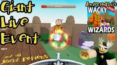 AndersonPlays Roblox Wacky Wizards 🔥LIVE EVENT🔥 - How To Get Shield - New Live Event Update Potions