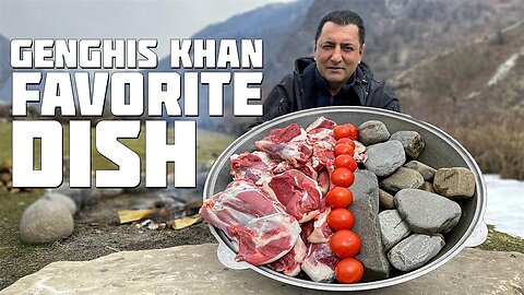 Emperor Genghis Khan's Favorite Dish! Meat Cooked on Stones