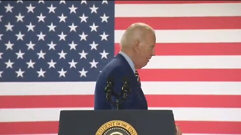 Biden Starts Kicking The Podium Because 'Its Not Working'