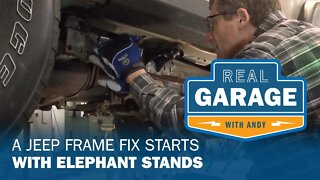 A Jeep Frame Fix Starts with Elephant Stands (Season 3, Episode 1)