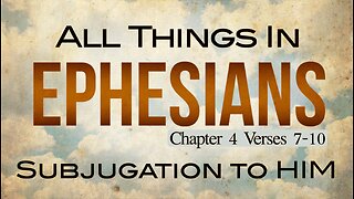 CFC Sunday Sermon - November 12, 2023 - All Things In Subjugation To HIM