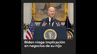 Joe Biden niega estar implicado en los negocios de su hijo y se marcha