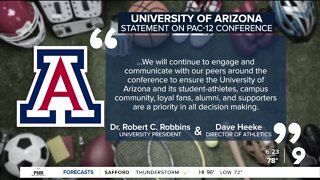 University of Arizona issues statement on the departure of UCLA and USC