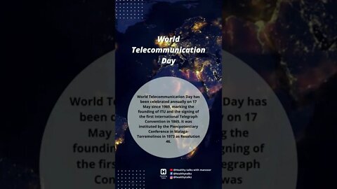 World Telecommunication Day #shorts