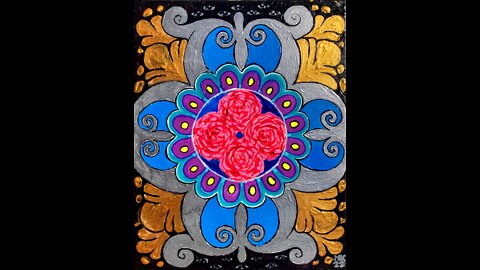 'Rose Spirits' Mandala Painting Art Timelapse 10-1-22