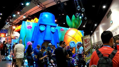 SpongeBob Square Pants exhibit at Comic Con in 2024...