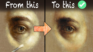 How to Paint a Rembrandt Eye from Sketch to Completion (2/2) | Demonstration by Jannik Hösel